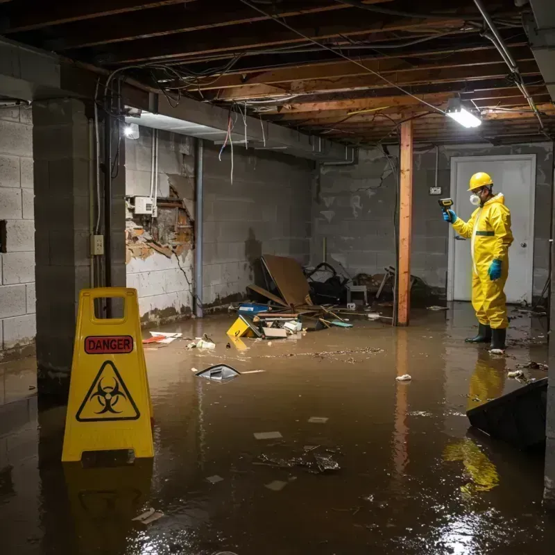 Flooded Basement Electrical Hazard in Caln, PA Property